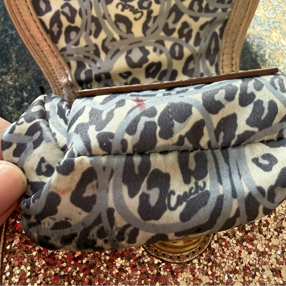 COACH POPPY Limited Edition Gold Mini Sparkling Saddle Crossbody - Picture 14 of 14